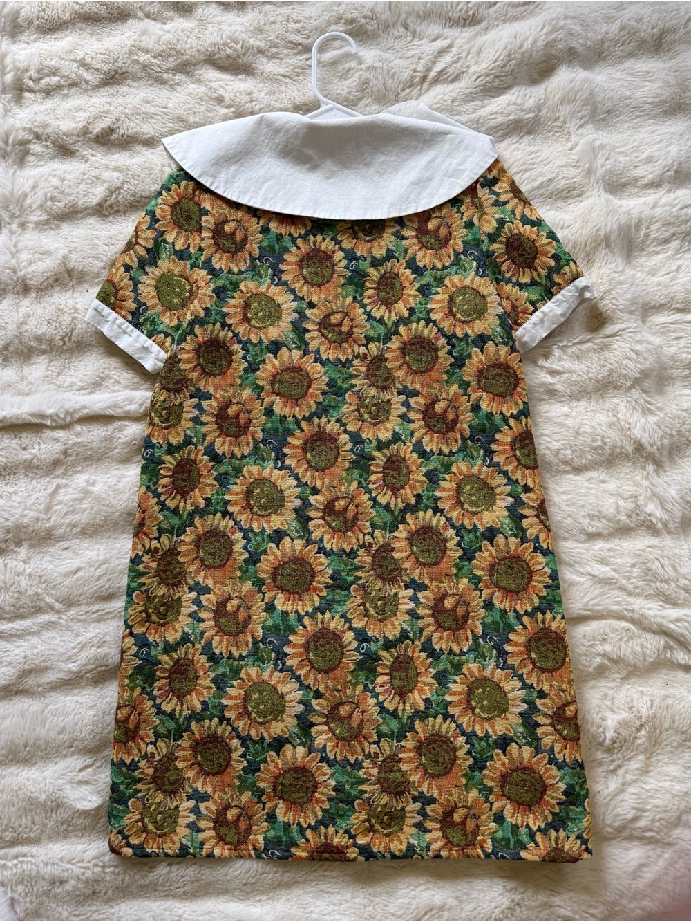 Sister Jane Yellow Sunflower Button-Front Dress with White Peter Pan Collar - Picture 10 of 10